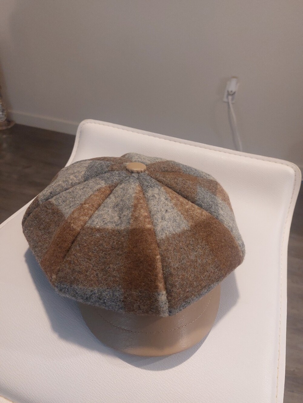 Brown & Gray Wool Cap